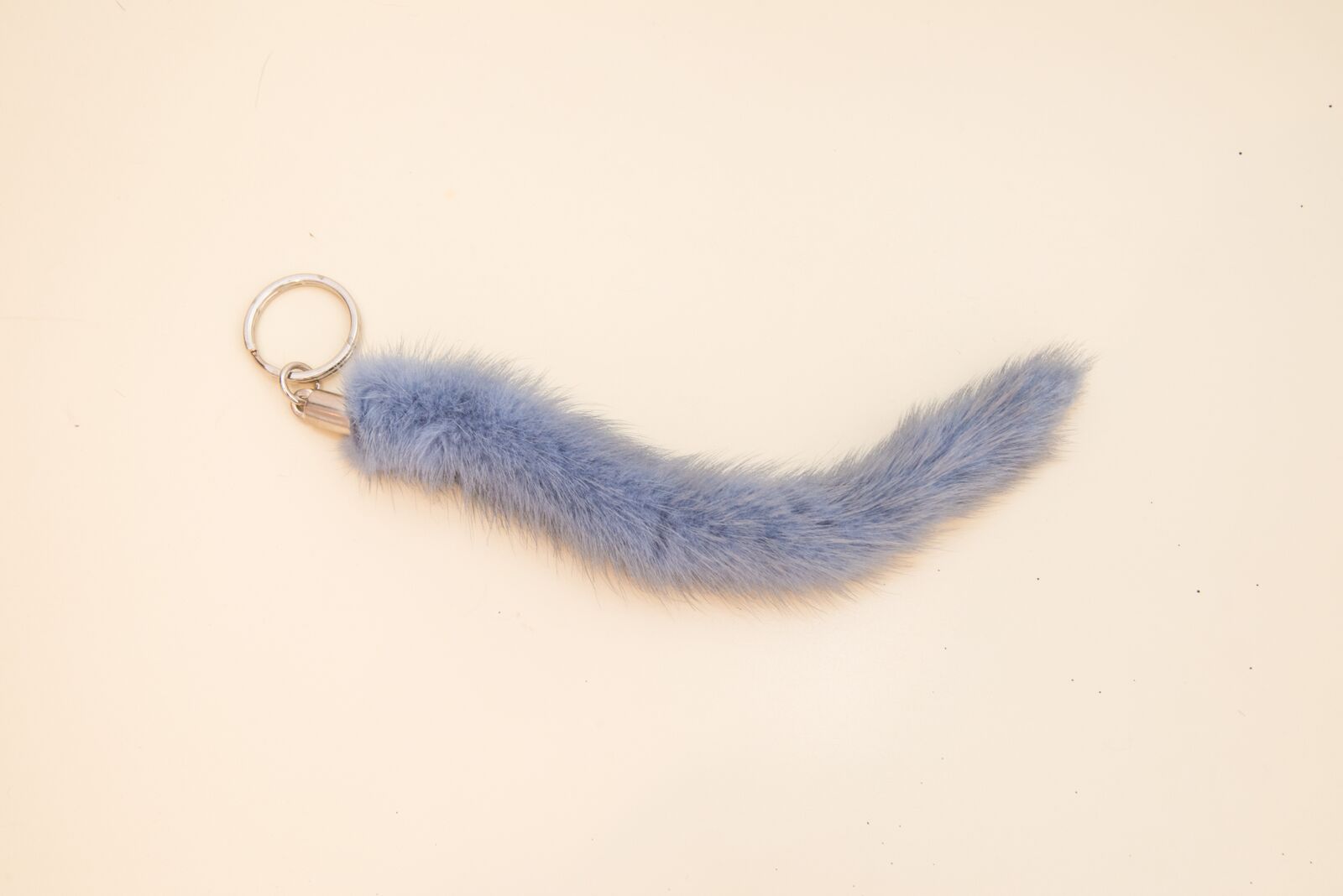 blue mink tail keychain
