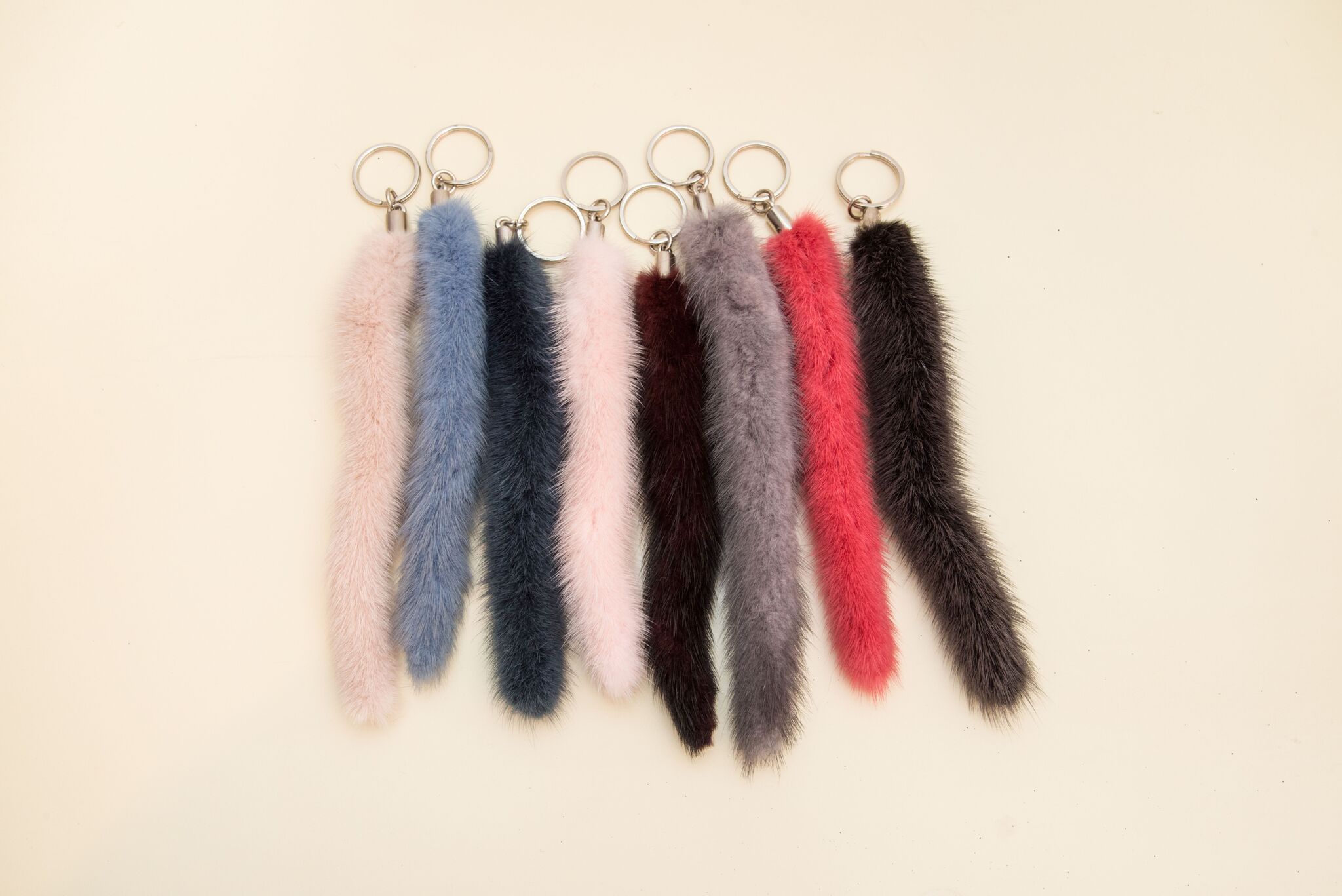mink tail keychains