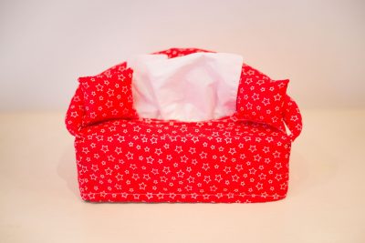 Red Stars Tissue Box